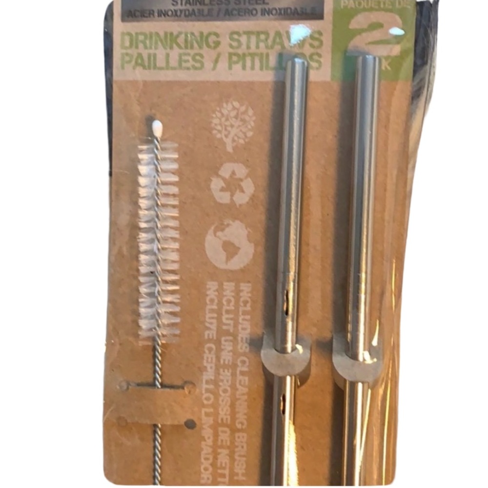 Reusable straw with cleaning brush NIP